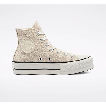 Scarpe Converse Chuck Taylor All Star Canvas Broderie - Sneakers Donna Beige, Italia IT 806A